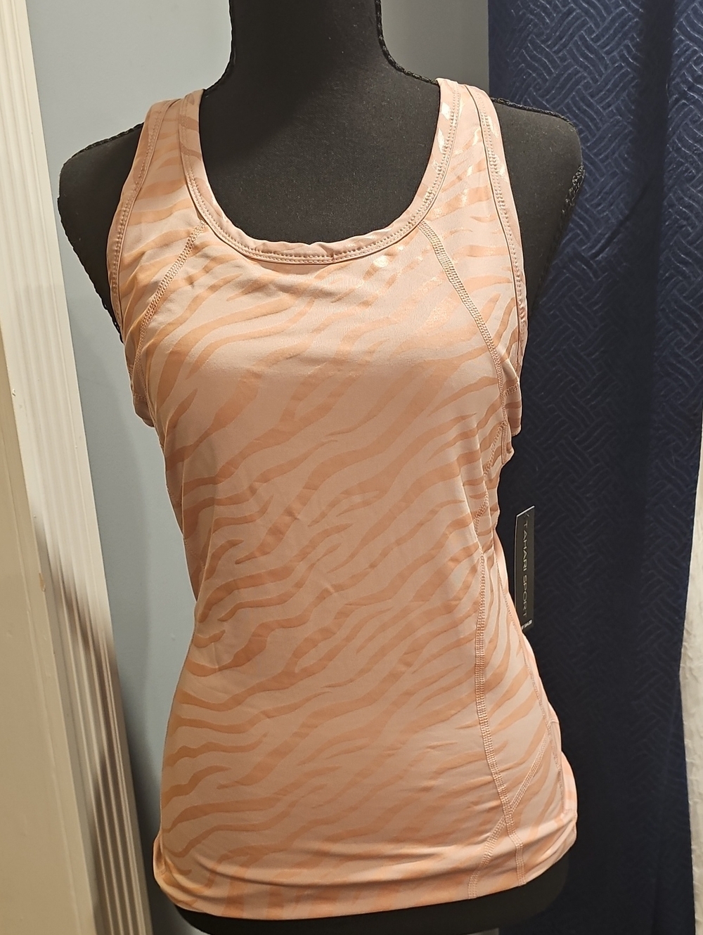 TAHARI SPORT Blush Pink Racerback Tank Top NWT MSRP $68